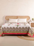 ROYAL RED POPPY HAND BLOCK PRINT REVERSIBLE COTTON DOHARS