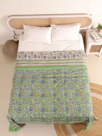 MINT MUGHAL MEHRAB HAND BLOCK PRINT REVERSIBLE COTTON DOHARS