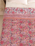 PEONY BLOOM MEHRAB HAND BLOCK PRINT REVERSIBLE COTTON DOHARS