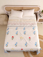 MULTI SPRING BLOOM HAND BLOCK PRINT REVERSIBLE COTTON DOHARS