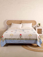 MULTI SPRING BLOOM HAND BLOCK PRINT REVERSIBLE COTTON DOHARS