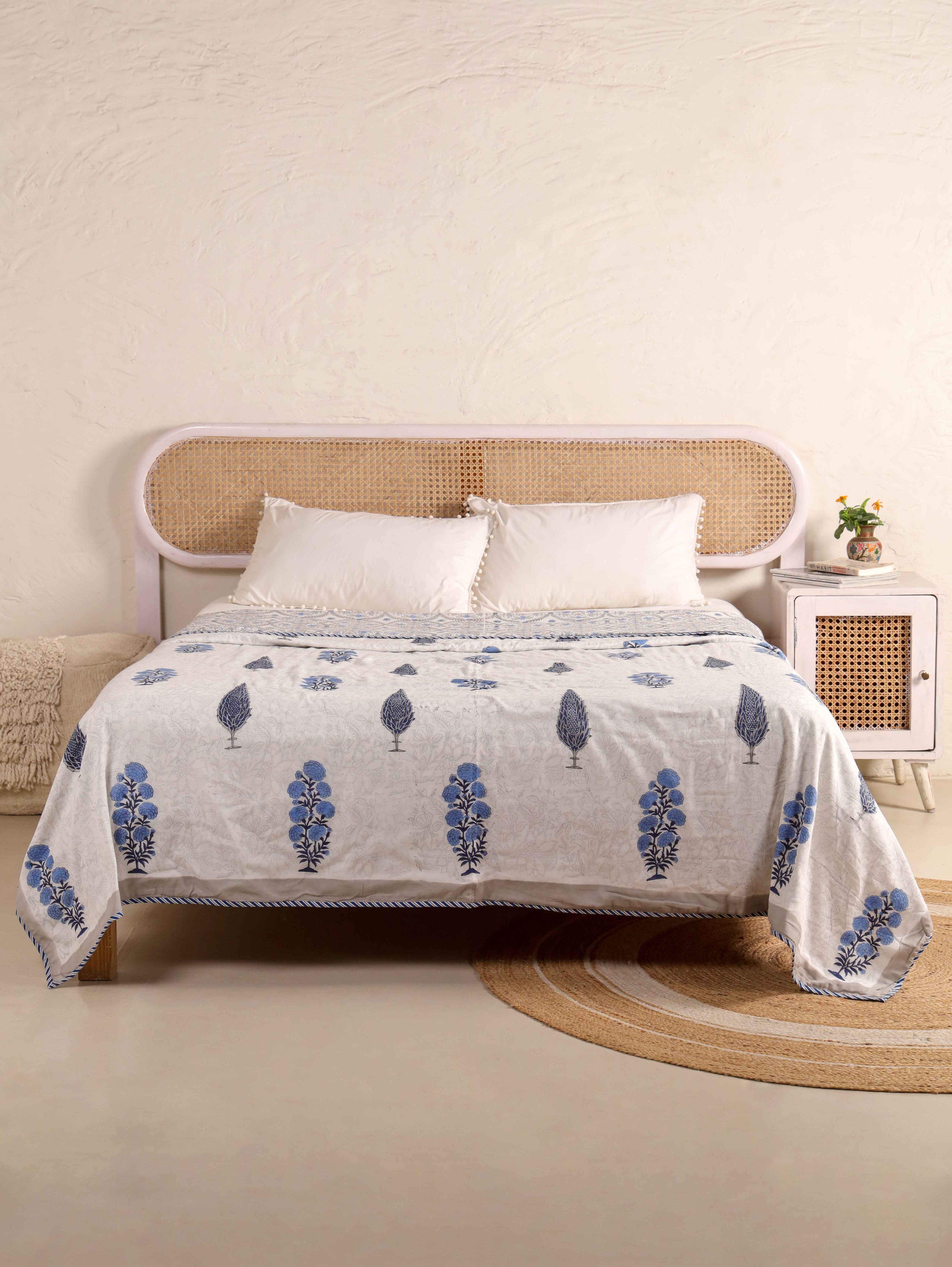MUGHAL CYPRESS HERITAGE HAND BLOCK PRINT REVERSIBLE COTTON DOHARS