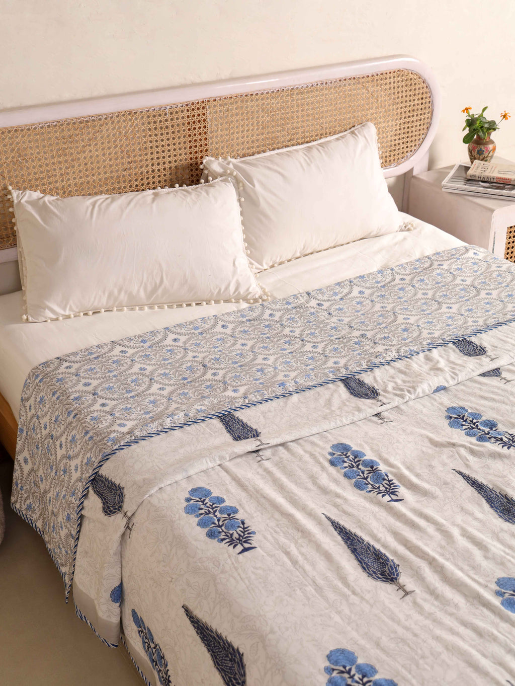 MUGHAL CYPRESS HERITAGE HAND BLOCK PRINT REVERSIBLE COTTON DOHARS