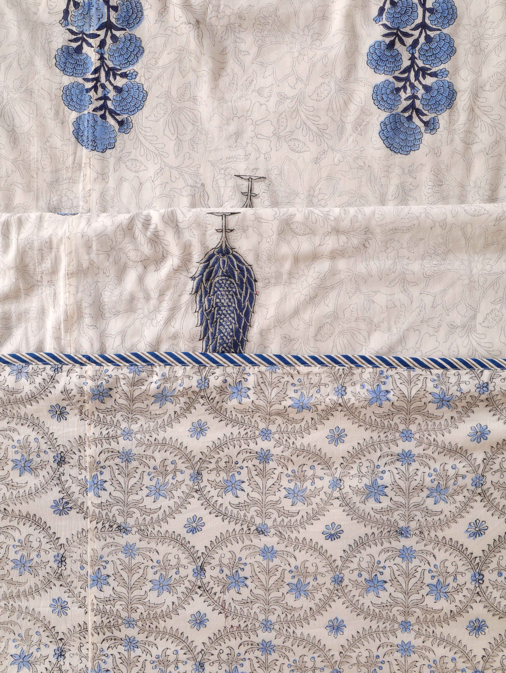 MUGHAL CYPRESS HERITAGE HAND BLOCK PRINT REVERSIBLE COTTON DOHARS