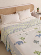 HATHI BAGH HAND BLOCK HAND BLOCK PRINT REVERSIBLE COTTON DOHARS