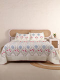 CLASSIC MUGHAL BALE HAND BLOCK PRINT QUILTED BEDCOVER /COMFORTER