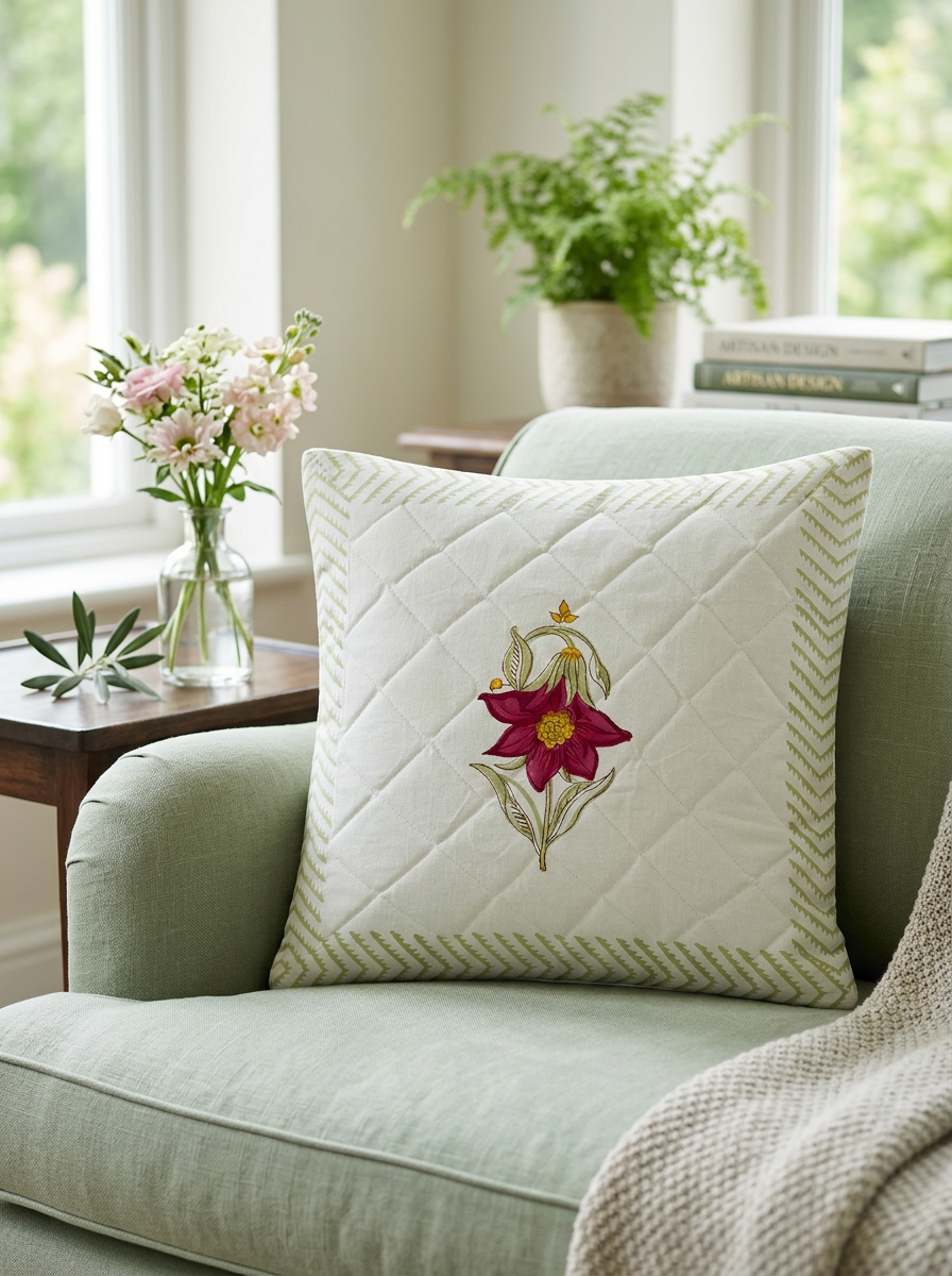 Quilted Cushion Cover - Set Of 2
