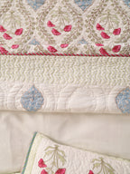 CLASSIC MUGHAL BALE HAND BLOCK PRINT QUILTED BEDCOVER /COMFORTER