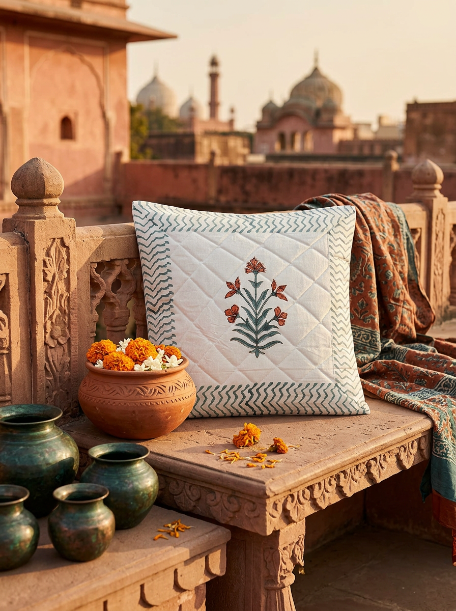 Quilted Cushion Cover - Set Of 2