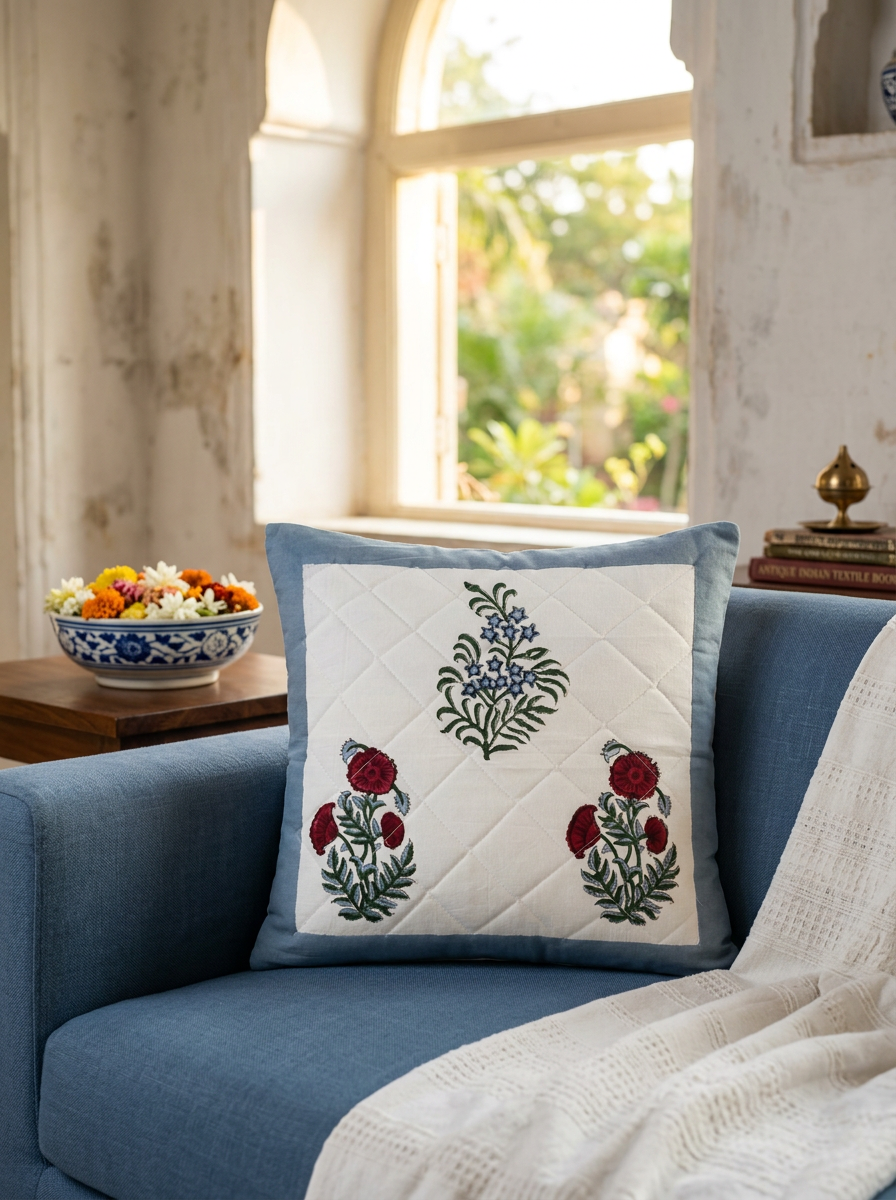 Quilted Cushion Cover - Set Of 2