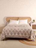 DESERT GOLD HAND BLOCK PRINT REVERSIBLE COTTON DOHARS