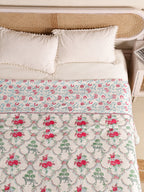 THE ROYAL LEOPARD PRINT HAND BLOCK PRINT REVERSIBLE COTTON DOHARS