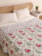 THE ROYAL LEOPARD PRINT HAND BLOCK PRINT REVERSIBLE COTTON DOHARS