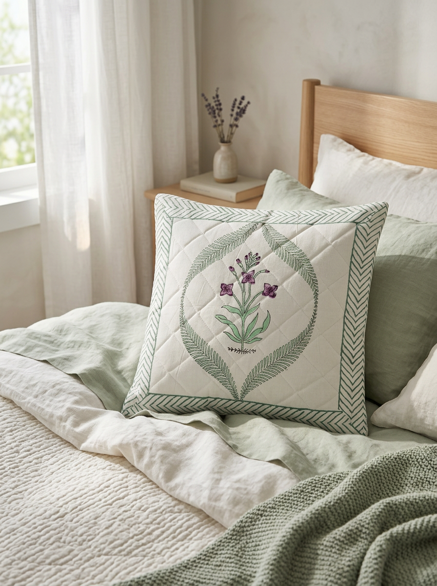 Quilted Cushion Cover - Set Of 2
