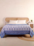 CLASSIC JAIPURI INDIGO HAND BLOCK PRINT REVERSIBLE COTTON DOHARS