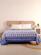 CLASSIC JAIPURI INDIGO HAND BLOCK PRINT REVERSIBLE COTTON DOHARS