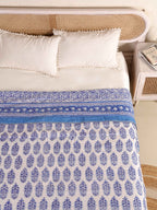 CLASSIC JAIPURI INDIGO HAND BLOCK PRINT REVERSIBLE COTTON DOHARS