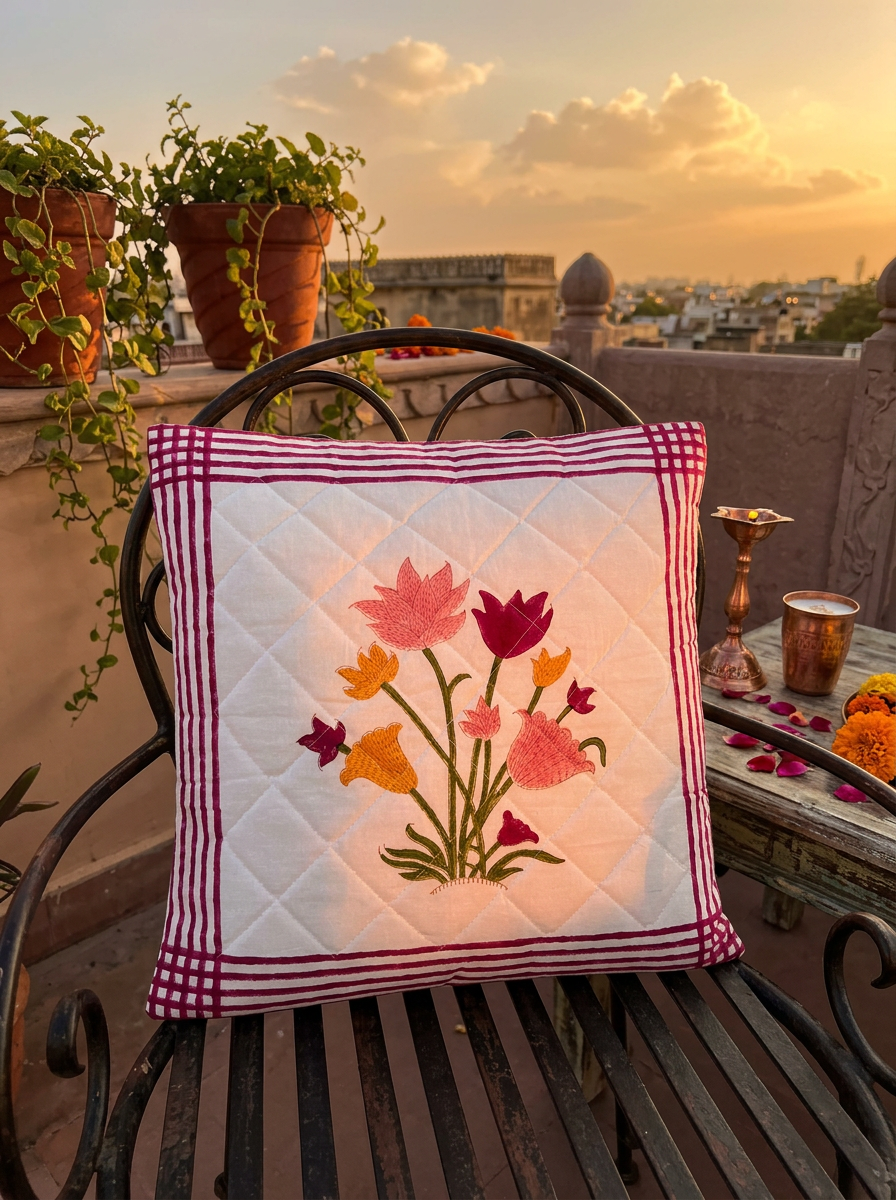 Quilted Cushion Cover - Set Of 2