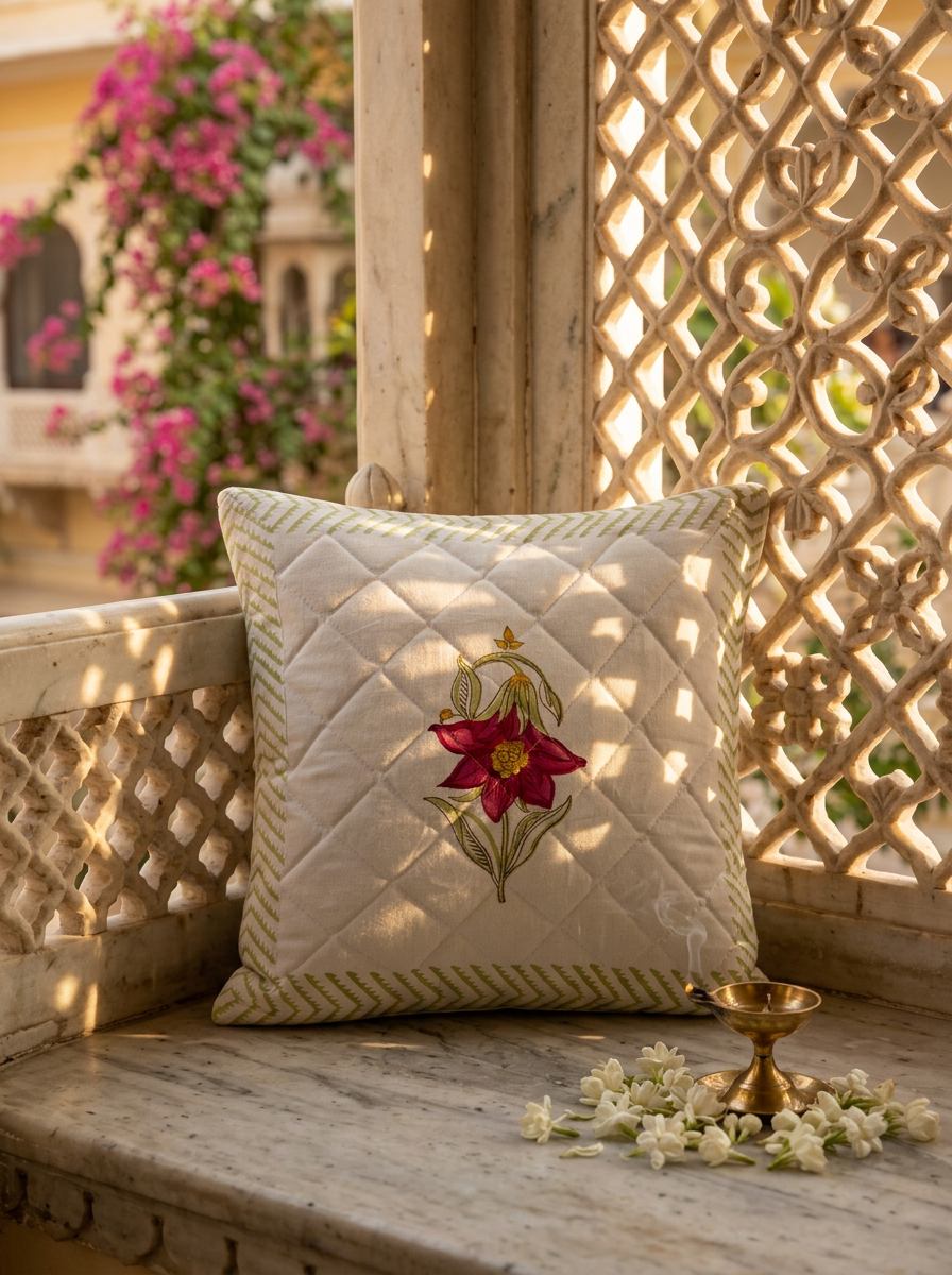 Quilted Cushion Cover - Set Of 2
