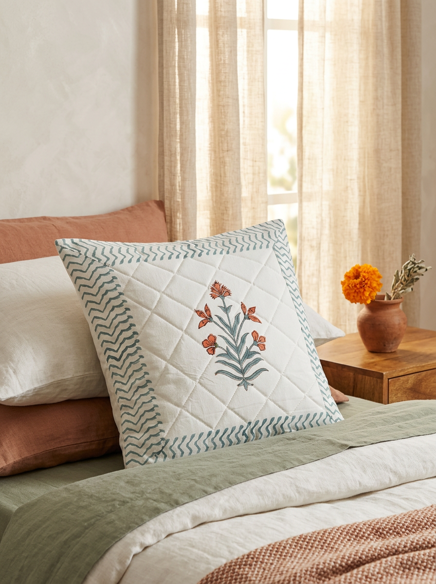 Quilted Cushion Cover - Set Of 2