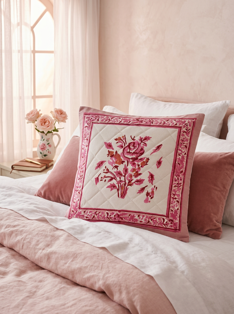 Quilted Cushion Cover - Set Of 2