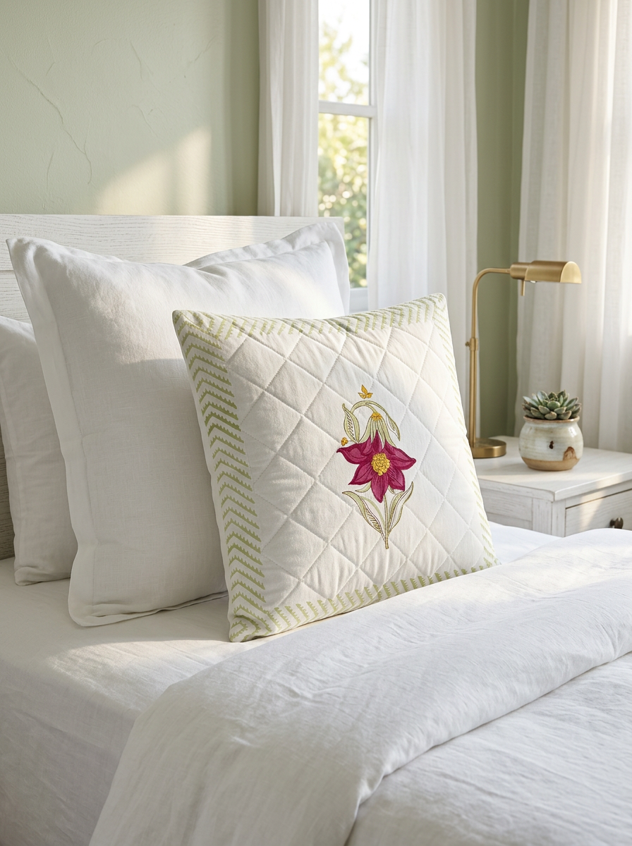 Quilted Cushion Cover - Set Of 2