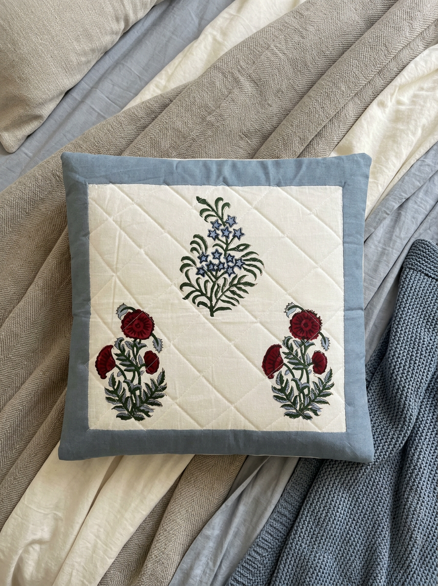 Quilted Cushion Cover - Set Of 2