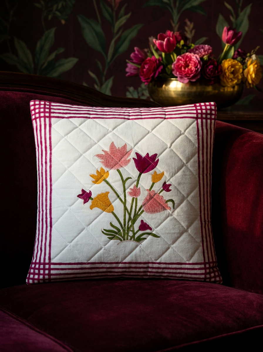 Quilted Cushion Cover - Set Of 2
