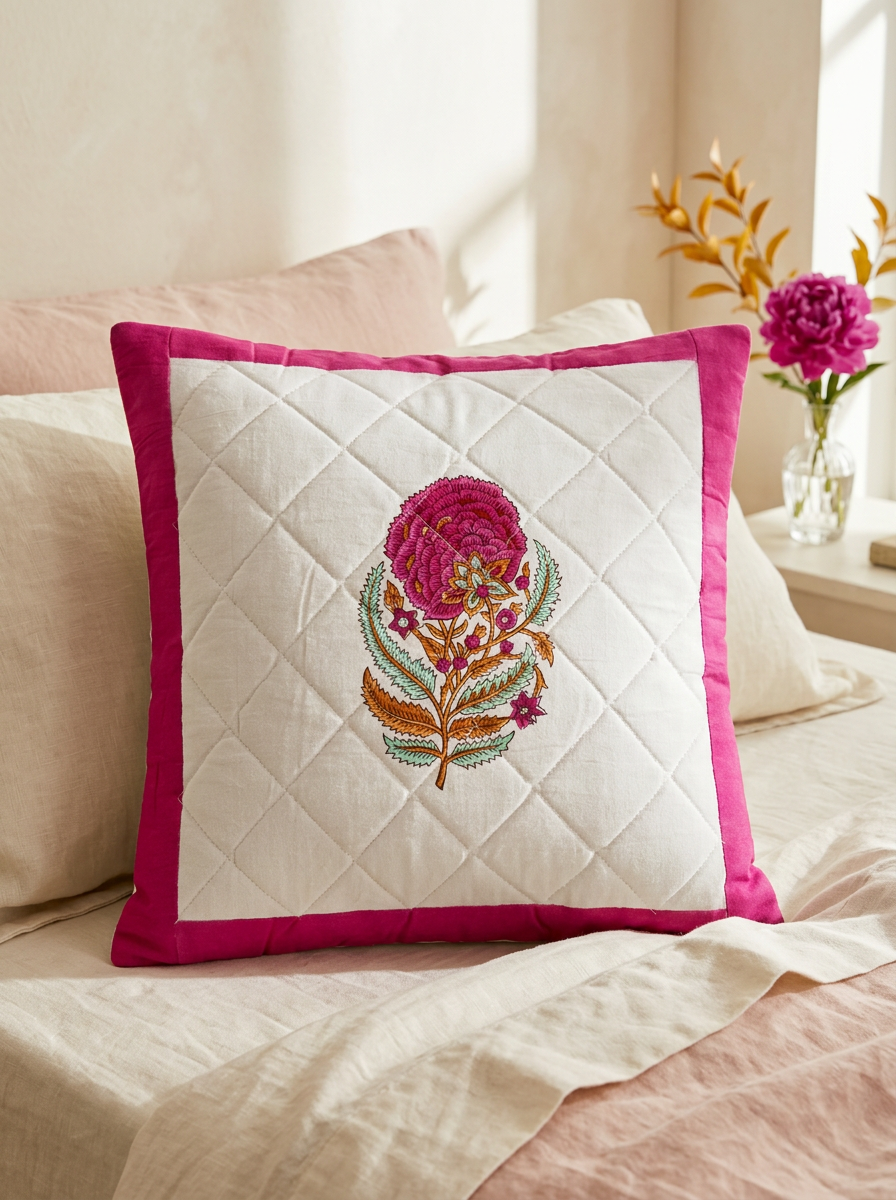 Quilted Cushion Cover - Set Of 2