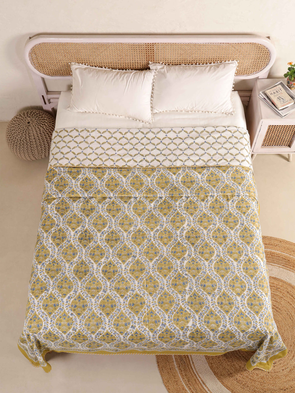 Premium Cotton Hand Block Print Reversible Dohar