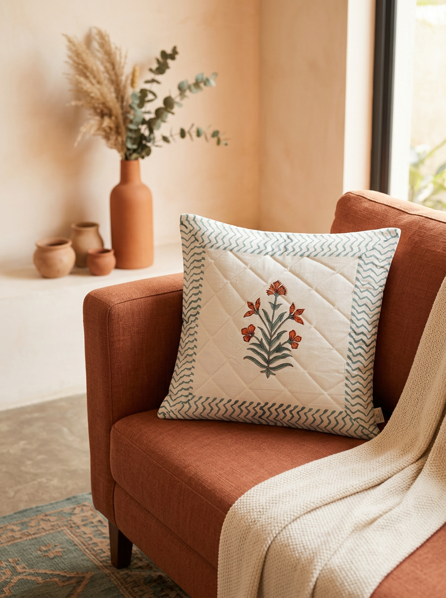 Quilted Cushion Cover - Set Of 2