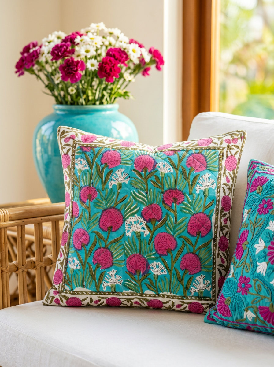 Quilted Cushion Cover - Set Of 2