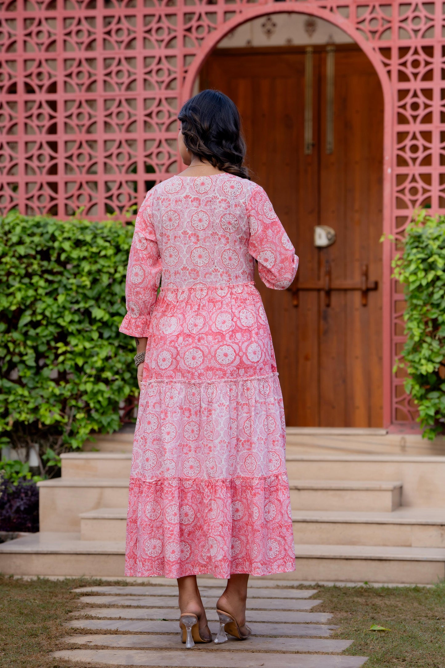 Hand Block Printed Cotton Long Dress -the heritage