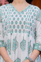 Hand Block Printed Cotton Long Dress -the heritage