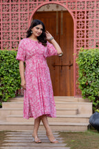 Authentic Hand Block Print Long Kaftan Dress