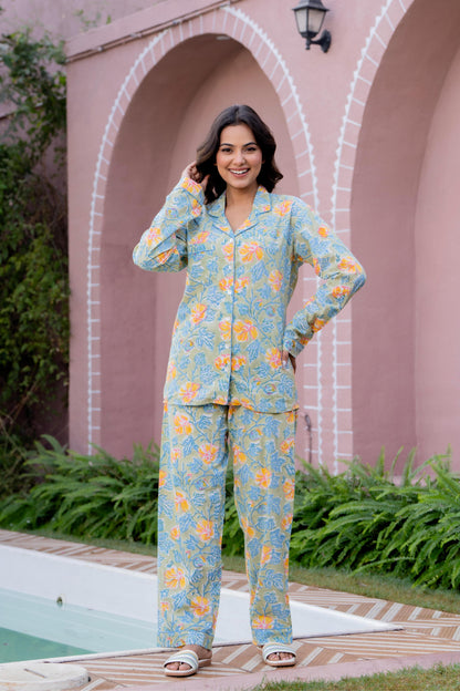 Timeless elegance Block Print Co-ord Set