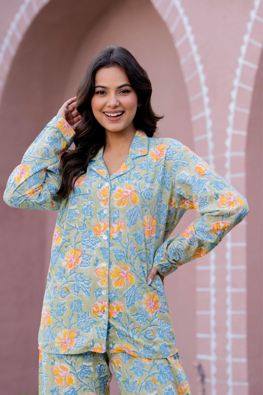 Timeless elegance Block Print Co-ord Set