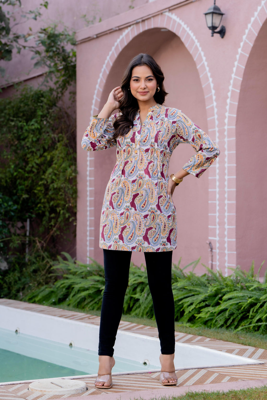 Elegance Charm Cotton Block Print Top