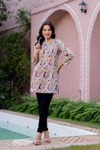 Elegance Charm Cotton Block Print Top