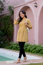 Elegance Charm Cotton Block Print Top