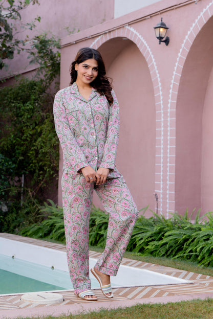 Timeless elegance Block Print Co-ord Set