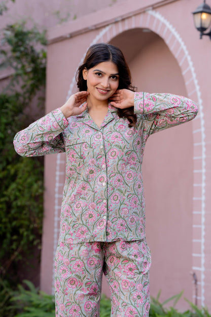 Timeless elegance Block Print Co-ord Set