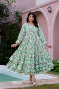 Hand Block Printed Cotton Long Dress -the heritage