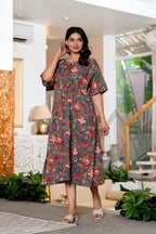 Authentic Hand Block Print Long Kaftan Dress