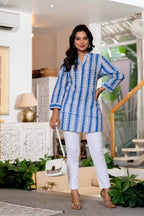 Elegance Charm Cotton Block Print Top