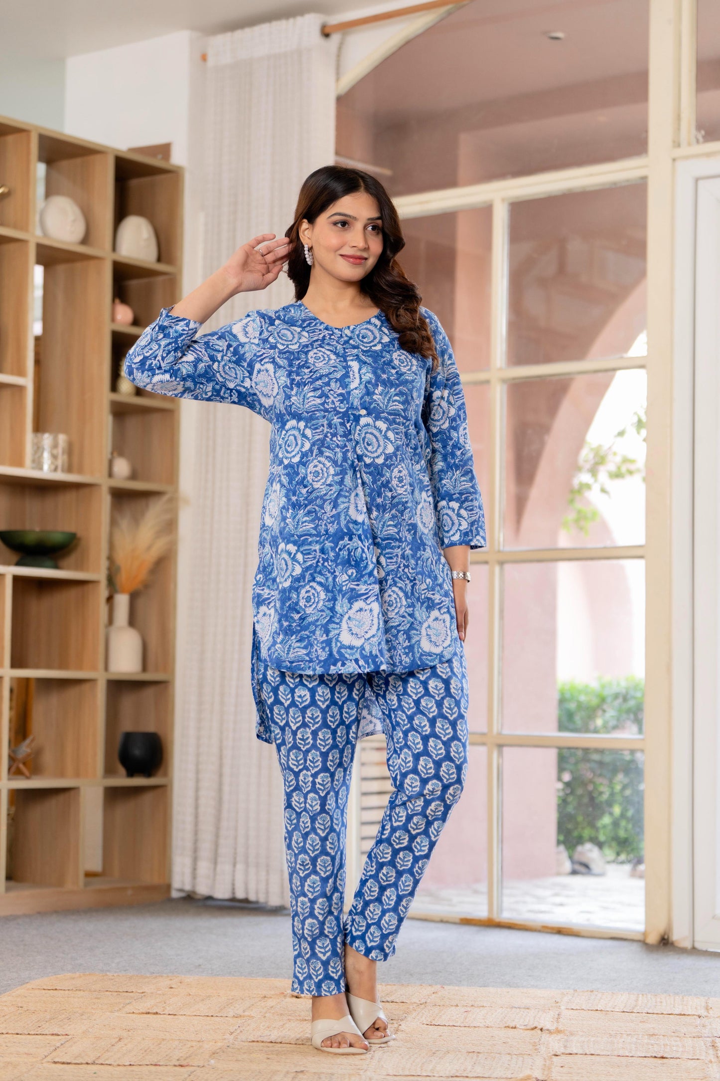 Timeless elegance Block Print Co-ord Set