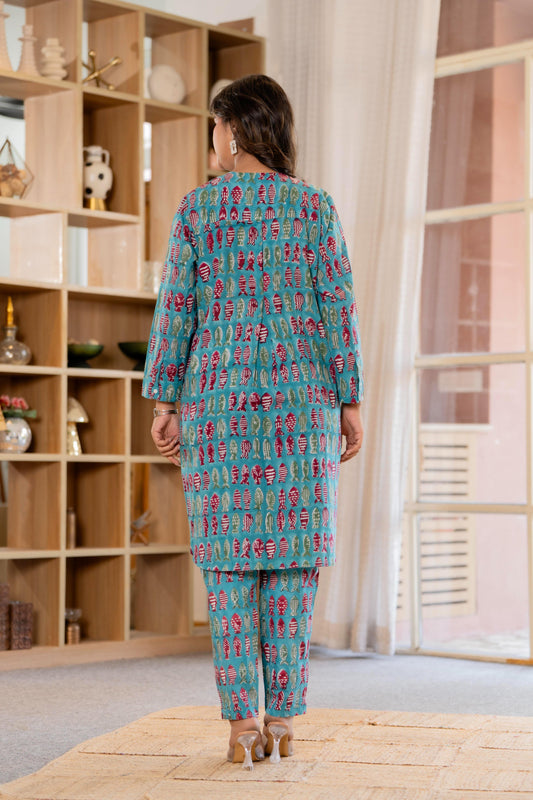 Timeless elegance Block Print Co-ord Set