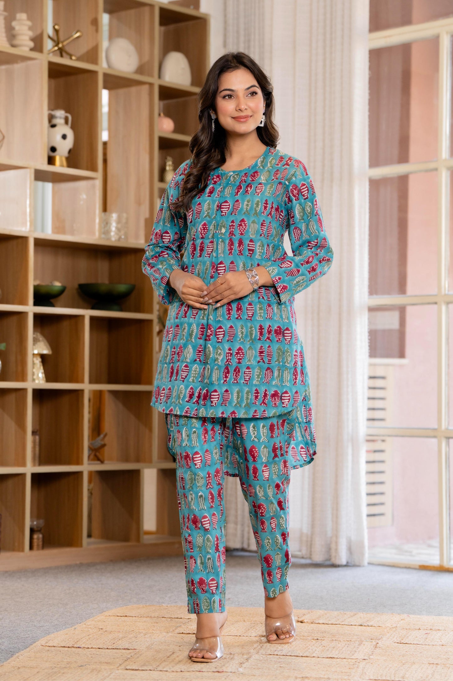 Timeless elegance Block Print Co-ord Set