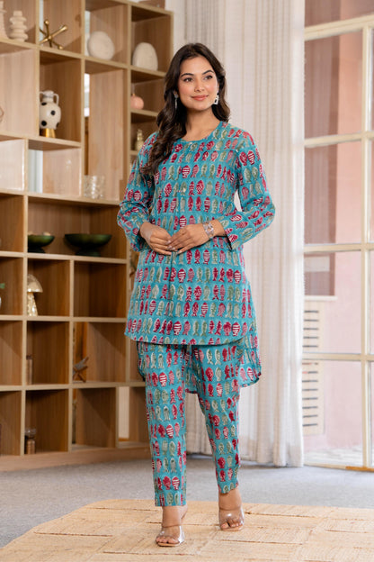 Timeless elegance Block Print Co-ord Set