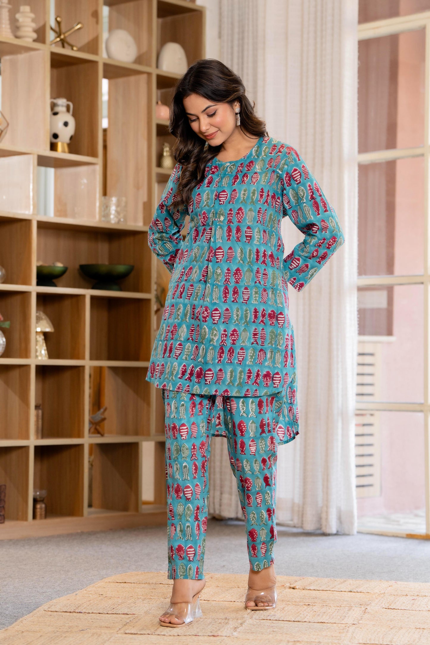 Timeless elegance Block Print Co-ord Set